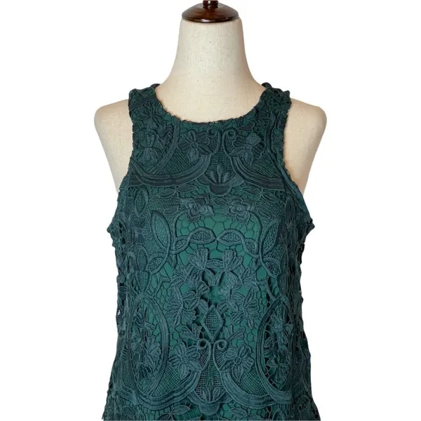 Lovers + Friends Caspian Lace Mini Dress Women Small Green Cocktail Crochet - Image 5