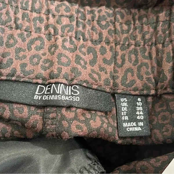 Dennis by Dennis Basso Cheetah Brown and Black Pants Women’s 6 - Image 3