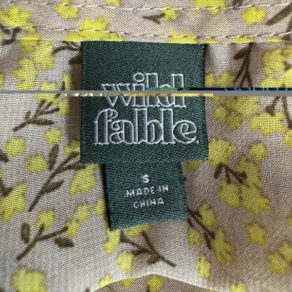 Wild Fable Floral Maxi Dress Button Front Puff Sleeve Boho Cottagecore Duster S - Image 7