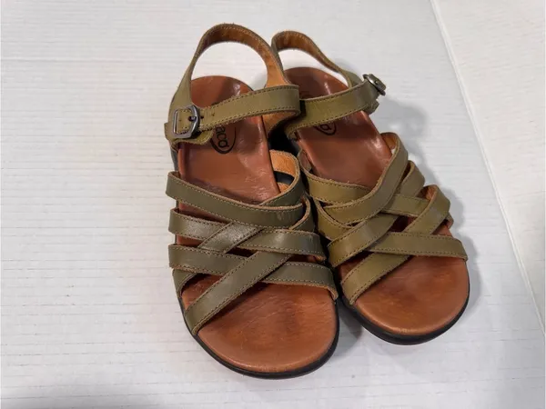 Chacos Green Leather Strappy Outdoorsy Sandals Womens 7 Comfort Hiking - Image 11