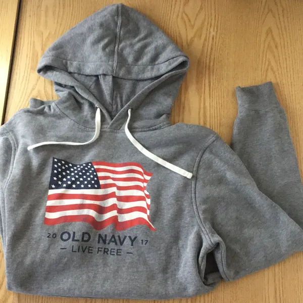 Womens Patriotic Old Navy Sweatshirt Hoodie Small - Image 9