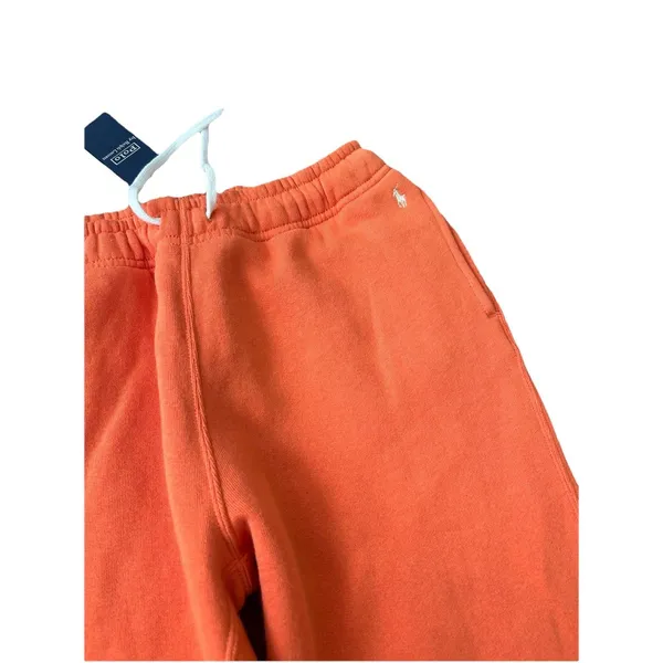 Ralph Lauren Polo Fleece Crewneck sweatshirt pants sweatsuit Orange S/XS New - Image 9