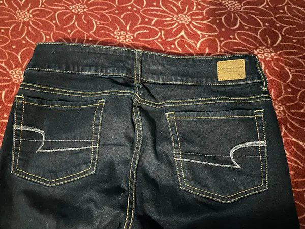 American Eagle Outfitters Bootcut Jeans Dark Blue Denim Women's - Image 4