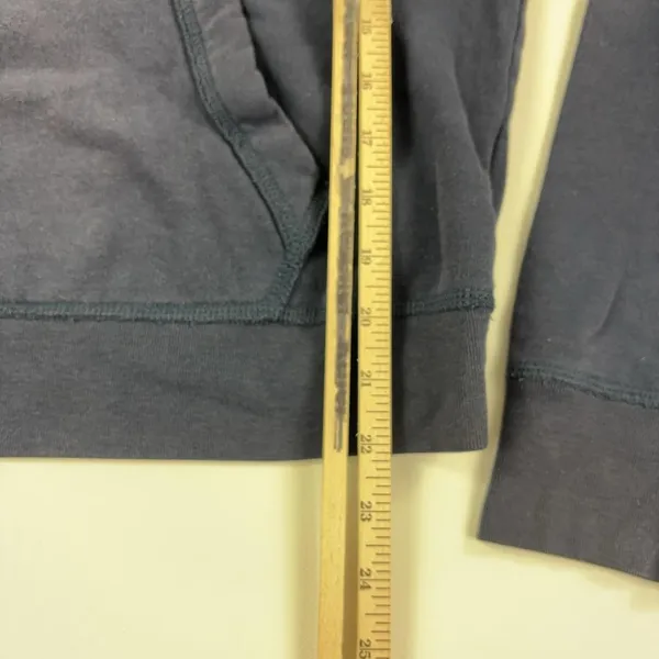 Abercrombie & Fitch Hoodie Women Medium Blue Pullover Fleece Kangaroo Pocket Y2K - Image 4
