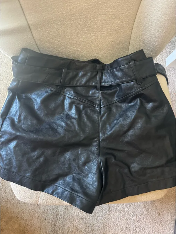 These Three Boutique Leather Shorts Faux - Image 5