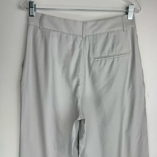 NWOT Zara High Rise Trouser Pants Sz Small Grey Wide Leg - Image 11