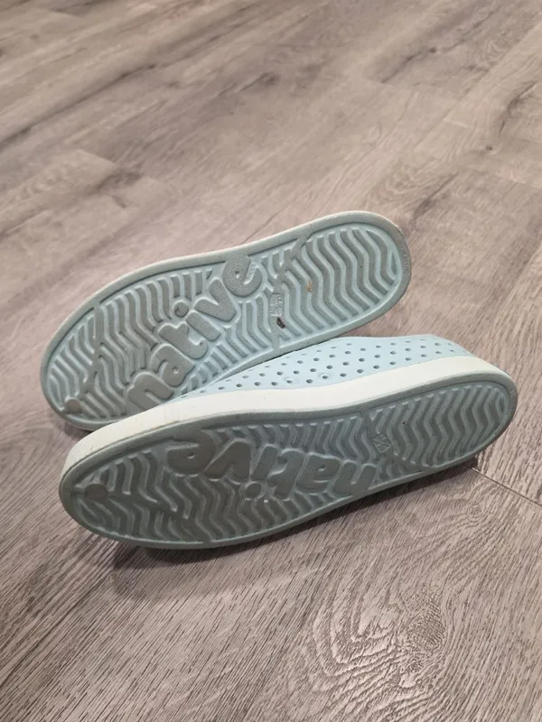 Native Jefferson Slip-On Shoes Light Blue Rubber Size W10 M8 - Image 6
