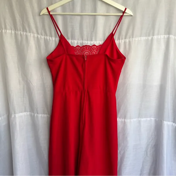 Windsor Lace Plunge Neckline Wide Leg Jumpsuit - Image 4