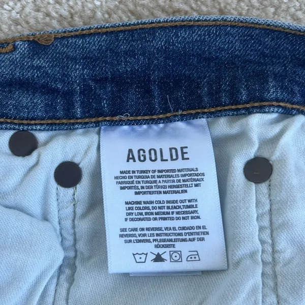 AGOLDE Riley High Waist Denim Crop Jeans in Women's Size 28 - Image 9