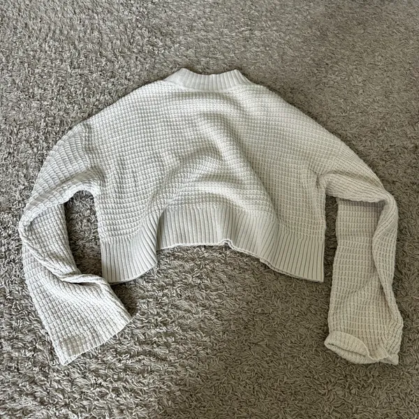 Crop sweater mock neck beige White Size L - Image 3