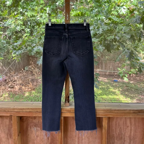 Gap Women's Kick Fit High Rise Jeans Washed Black Size 28/6R - Image 6