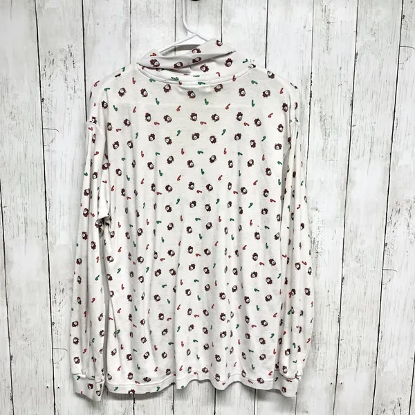 Vintage Lauren Brooke Women 18W White‎ Christmas Turtleneck Long Sleeve Sweater - Image 9
