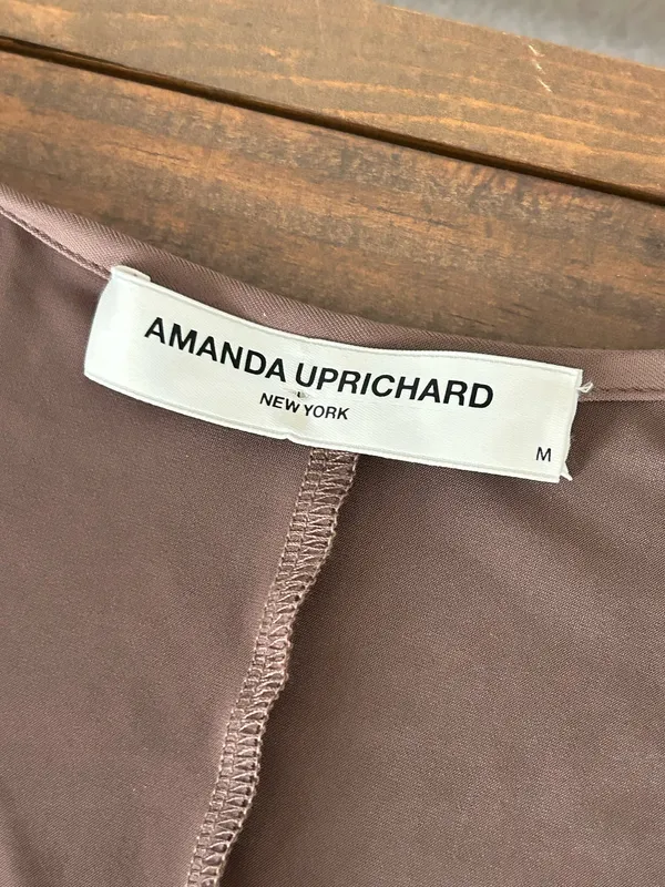 NWT Amanda Uprichard Thomas Dress Taupe size Medium - Image 4
