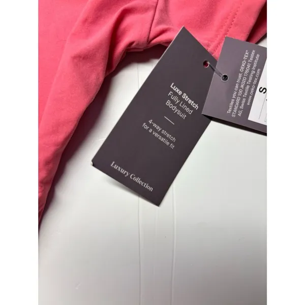 Auden Luxury Collection Coral Short Sleeve Bodysuit NWT - Image 3