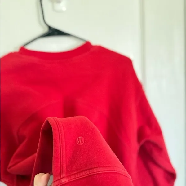 Lululemon All Yours Crew Fleece in Dark Red - Image 3