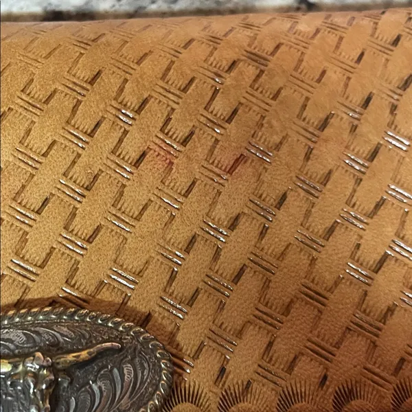 Western Tan and Black Woven Wallet - Image 7