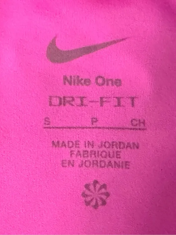 Nike One Pink Fitted Women's Dri-FIT Cropped Tank Top Small - Image 7