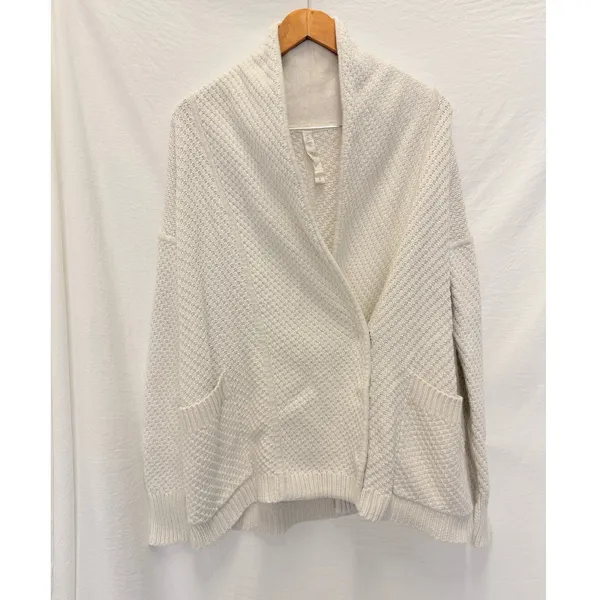 Lululemon Post Practice Cardigan‎ Heather Oatmeal US 10 Fall Winter - Image 6