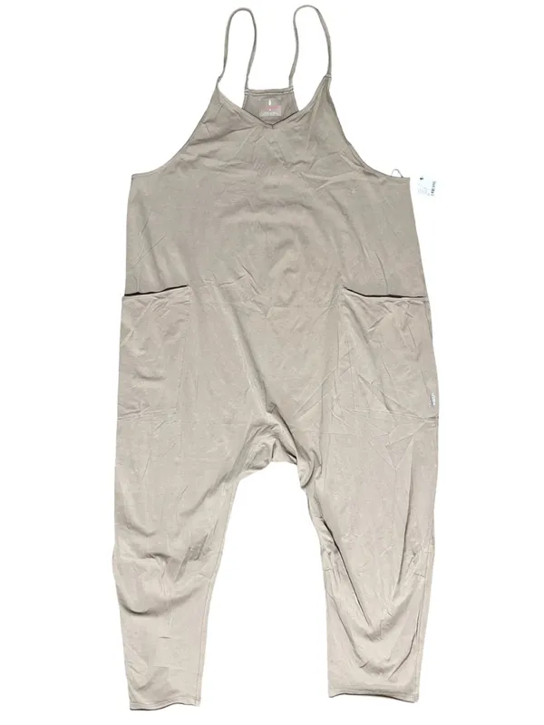 Free People NWT Women’s Size M Pumice Taupe Relaxed Pocket Onesie Jumpsuit - Image 3
