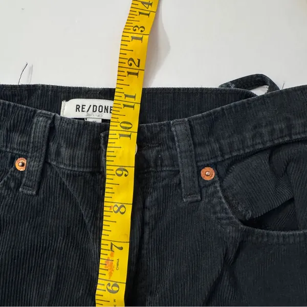 Re/Done 70's Loose Flare Washed Black Size 25 Flaw - Image 6
