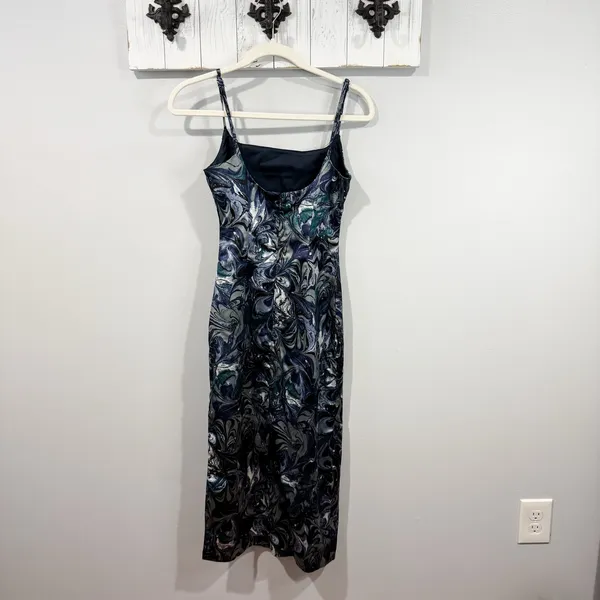 Abercrombie & Fitch Marble Print Midi Dress XS Spaghetti Strap EUC - Image 2