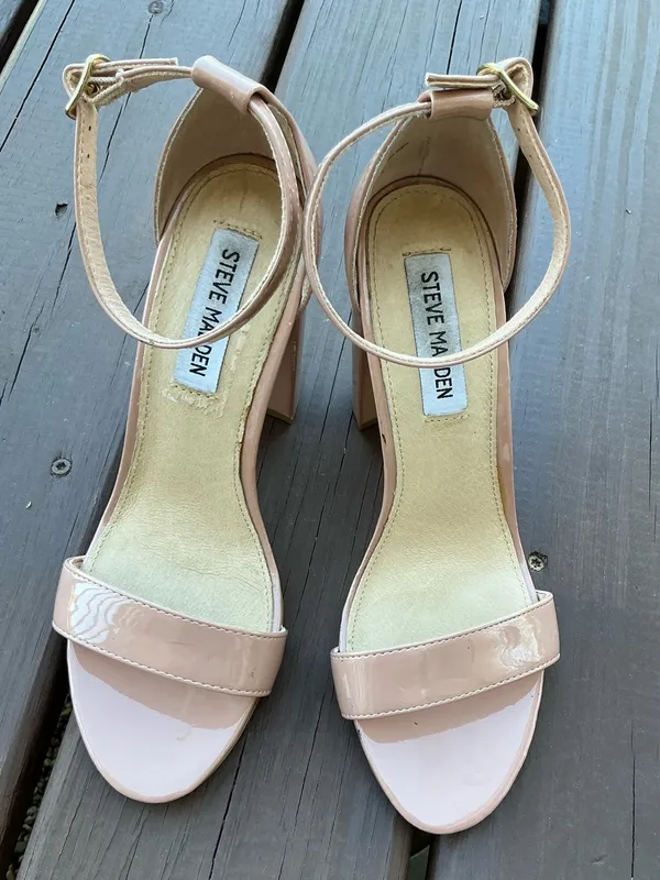 Steve Madden Blush Patent Block Heel Sandals🌷🌷 - Image 4