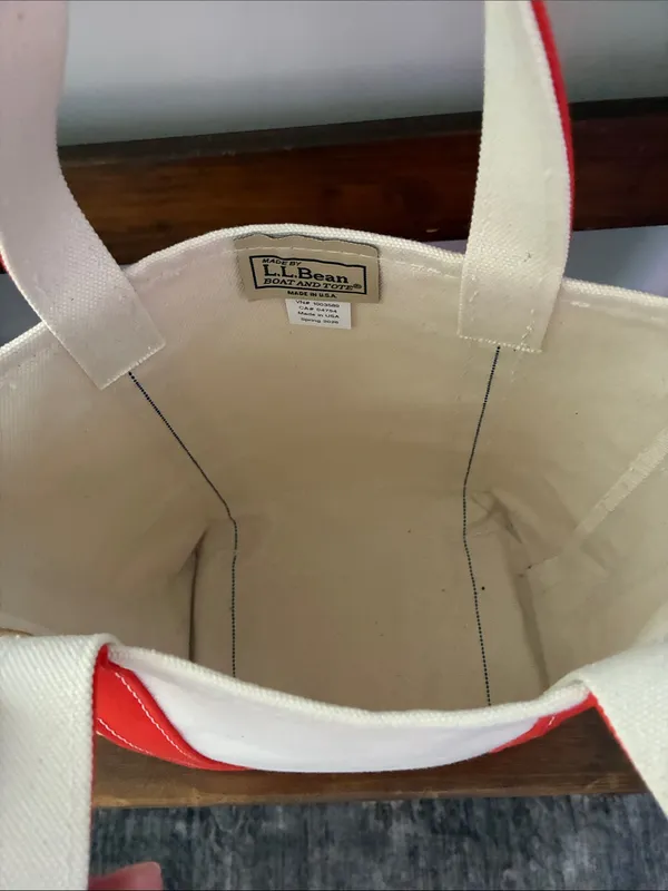 LL Bean boat and tote small Orange - Image 9