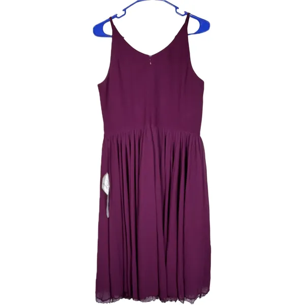 Dress The Population‎ Alicia Dark Magenta Sleeveless Fit & Flare Midi Dress - Lg - Image 5
