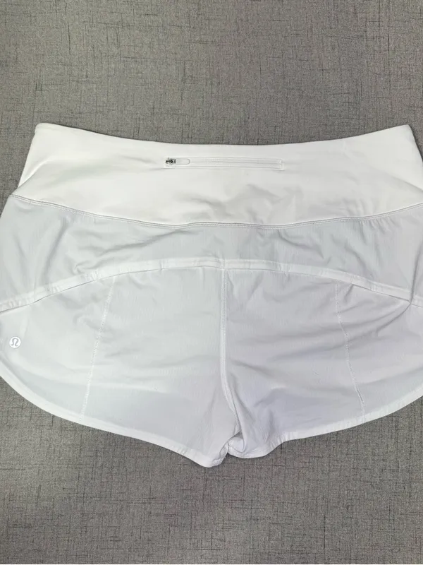 Lululemon Speed Up High Rise White Shorts Size 14 NWT - Image 7
