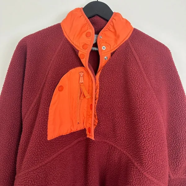 FREE PEOPLE Movement Hit The Slopes Pullover in Dark Red Size Medium - Image 5