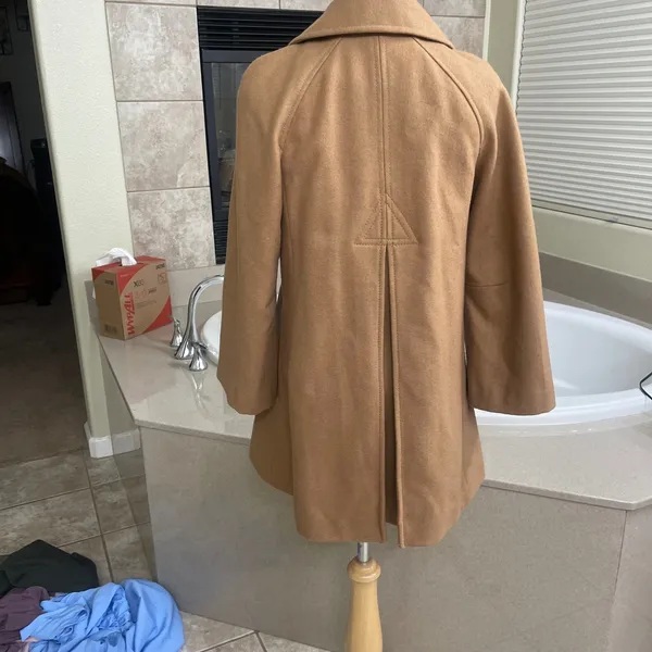 Elevenses anthropologie Women Camel Toggle‎ Coat Wool Blend Sz 0 coat wool blend - Image 2