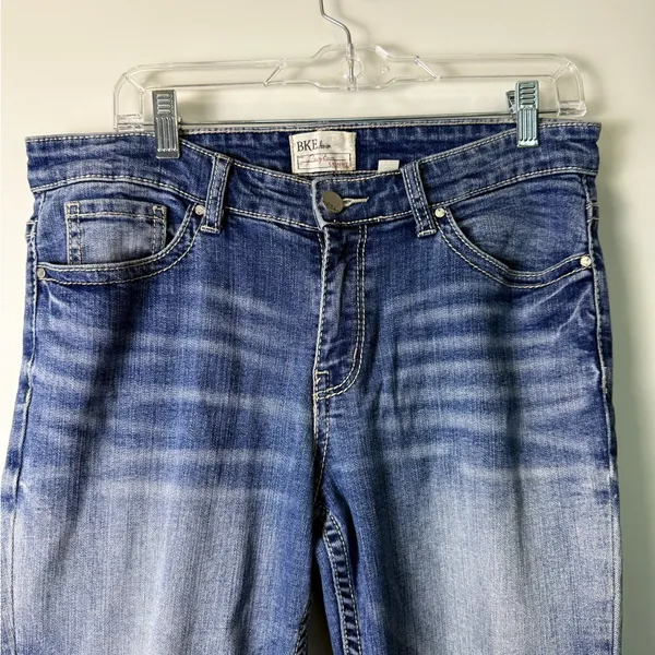 BKE Women's Payton Skinny Jean High Waist Stone Wash Medium Stretch Distress 30L - Image 3