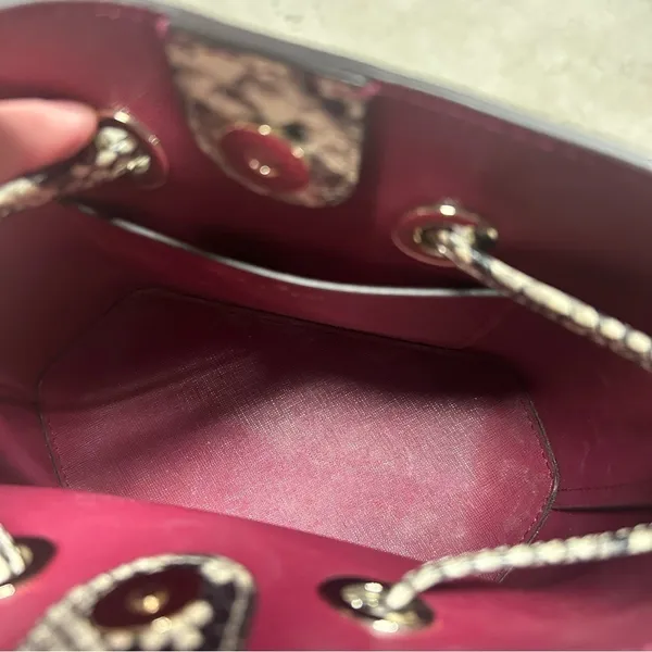 Kate Spade Eva Exotic Python Snakeskin Print Bucket Bag Crossbody - Image 6