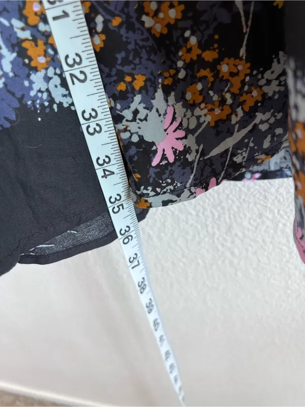 NWT‎ Free People Women's Let The Sunshine Floral Dark Combo Babydoll A-Line Mini - Image 8