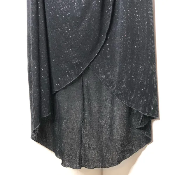 I.N. San Francisco Black M Strapless Shimmery Tulip Asymmetrical Dress Fit & Flare Night Out Shiny - Image 6