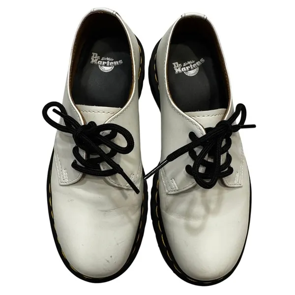 Dr. Martens 1461 Quad Platform Derby Shoes White Leather US Women’s 6 - Image 2