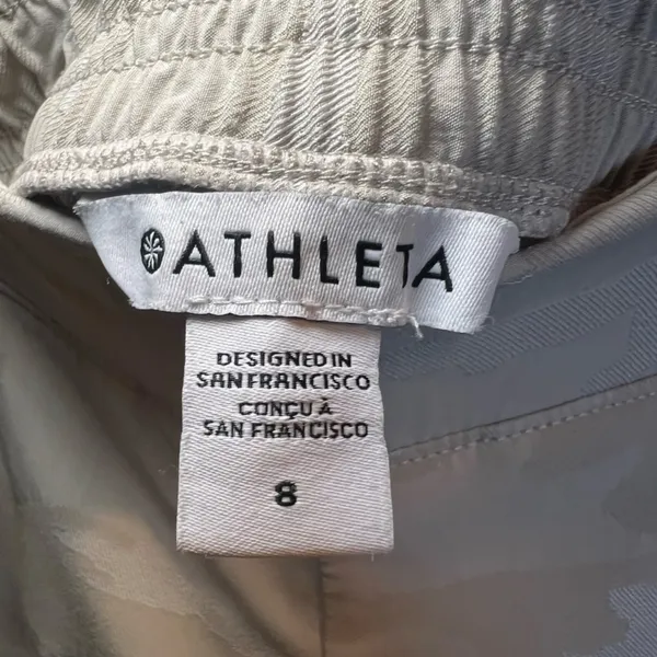 Athleta Brooklyn Jogger Pants Abalone Beige Camo Athletic Pockets Stretch Fall 8 - Image 11