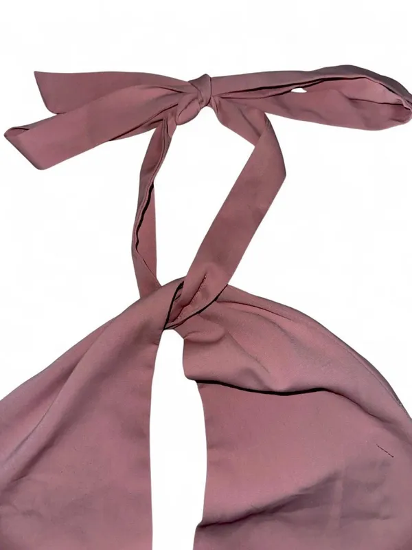 SheIn Maternity Dusty Pink Halter Tie-Back Camisole - Image 3