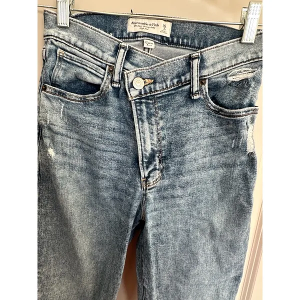 Abercrombie & Fitch Cross Band Waisted Super Skinny Ankle Women's 26 2R - Image 3