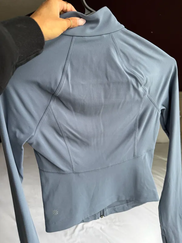 Athleta Zip-Up Jacket Blue - Image 3