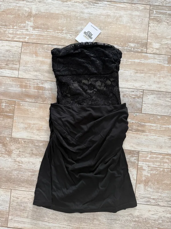 Princess Polly Black Lace Mini Dress - Image 4