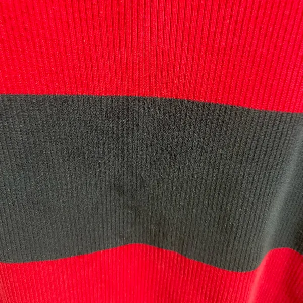 Vintage Lauren Ralph Lauren Red and Blue Striped Crew Neck Jumper Size 2XL - Image 3