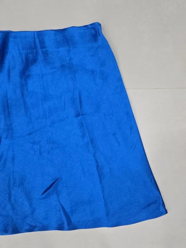 New Babaton Vibrant Blue Satin A-Line Skirt Size 2 - Image 5