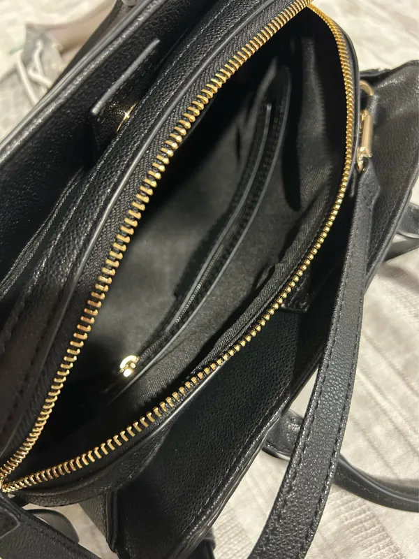 Nine West Black Purse Faux Leather Crossbody - Image 4