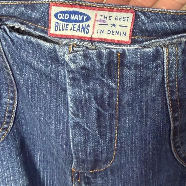 Old Navy Blue Jeans Womens Medium Wash Straight Leg Mid Rise Denim Pants - Image 5