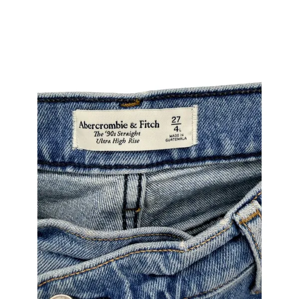 Abercrombie Fitch The‎ 90s Straight Ultra High Rise Jeans Medium Wash Size 27 4L - Image 2