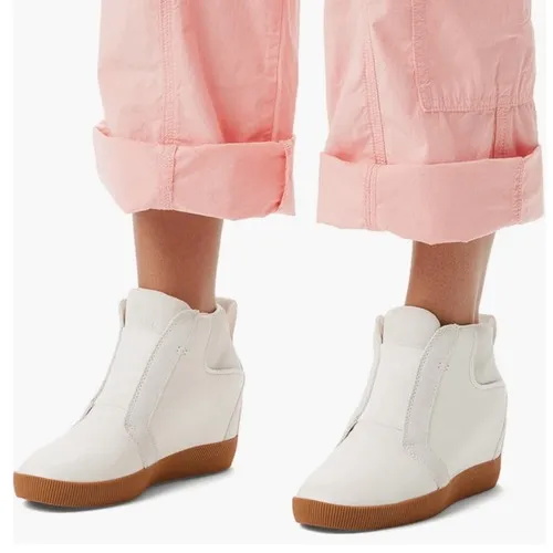 Sorel Out N About‎ Wedge Leather Bootie, Ankle Boots White/Sea Salt, Size 8, NWT - Image 2