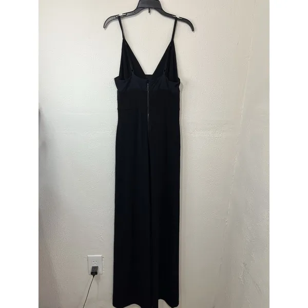 ALICE + OLIVIA Plunging Neckline Maxi Dress Black Size 4 - Image 4