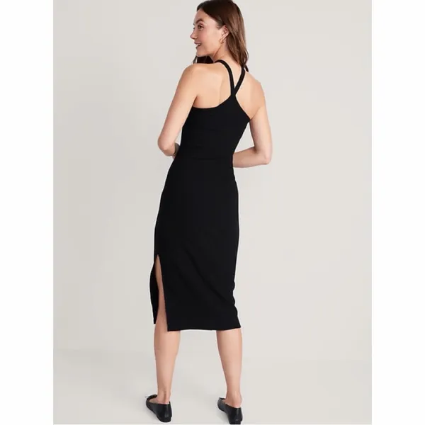 Old Navy Rib-Knit‎ Halter Midi Dress Medium NWT - Image 4