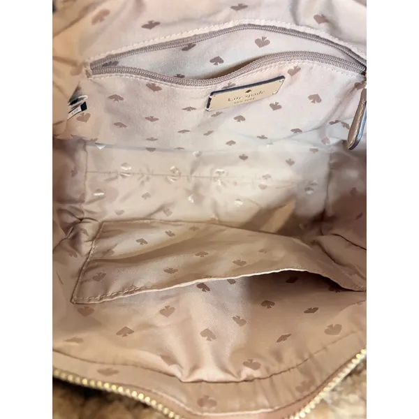 Kate Spade Ellie Faux Fur Small Tote Tan Teddy Crossbody Bag *AS IS* - Image 9